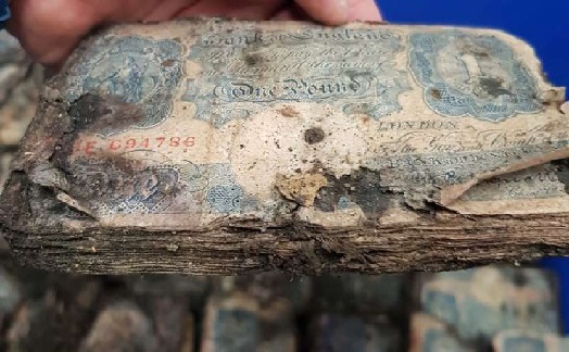 Second world war notes worth £1m found under shop